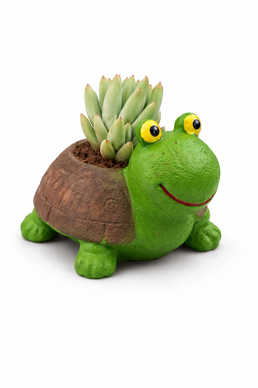 🐢 Green Turtle Succulent Planter – Premium Cute Desk Plant