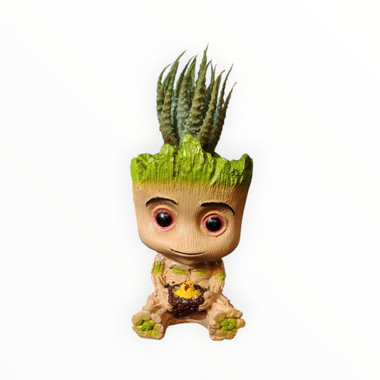 Baby Groot Haworthia Planter – Cute Character Succulent Pot